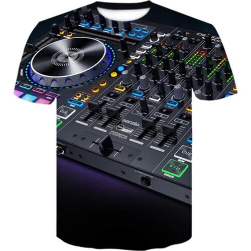 2020 Summer mens t-shirt DJ LED Light T-shirt Punk Clothing CD Tshirt Tops Tee Men Funny 3d printed t shirt Casual top tee