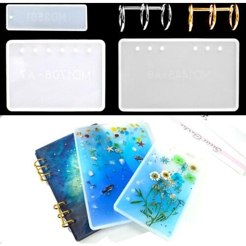 2021 A7/A6 Notebook Moule Silicone Transparent Book Cover Epoxy Resin Molds Molde De Silicone Para Resina Epoxi Jewelry Making