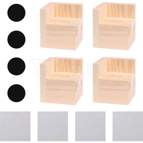 4pc 5cm Lift Height Furniture Table Lifter Sofa Bed Riser for 6x6CM Feet