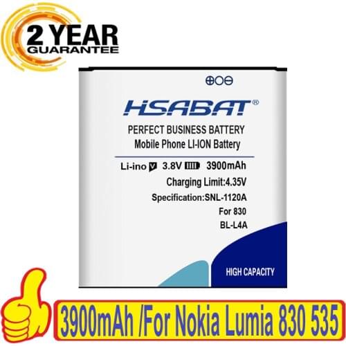 HSABAT 3900mAh BL-L4A BLL4A BL L4A BV-L4A Battery for Nokia Lumia 830 535 RM984 RM- 1090 RM- 1089