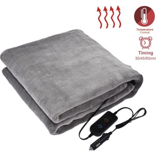 Car Heating Blanket 12V Car Electric Heated Blanket Timed Temperature Control Energy Saving Warm Heating Blanket 150*110cm