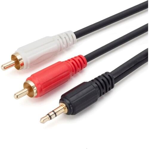 CAR Audio Cable Rca 3.5 mm Jack Connector Plug Splitter to 2 x RCA to 3.5mm Jack Male To Male AUX Extension LAN Optical Cable