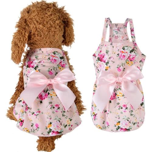 Free ShipSummer Dog Clothes Dogs Jacket Floral Printed Dog Cat T-shirt Hawaii Beach Style Casual Dog Clothing For Spring Summer