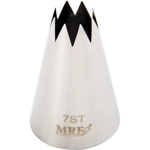 Free Shipping Stainless Steel 18/8 Cake Decorating Big Open Star Icing Nozzle #7ST