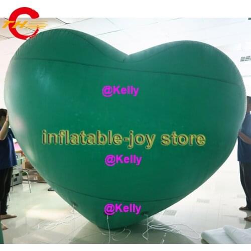 Free air shipping 3m wide hanging inflatable heart balloon for sale, air tight Valentines Day advertising inflatable balloons