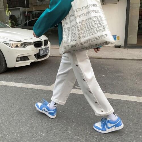 Cargo Pants Men 2021 Spring Hip Hop Streetwear Loose Pant Double Side Buttons Straight Trousers Casual Mens Angle-length Pants