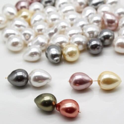 5pcs Natural Shell Pearl Water Drop Shell Bead Baroque Loose Beads DIY Women Fashion Boutique Bracelet Necklace Earrings Jewelry