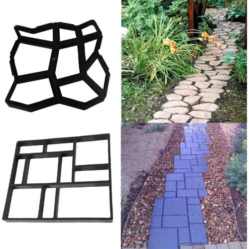 Solid Garden Paving Brick Patio Concrete Slabs Path Mould Floor Tile Walk