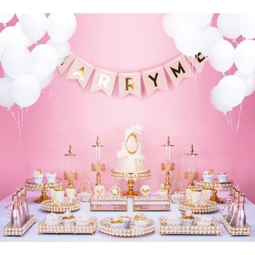 Golden Dessert Table Display Stand Decoration Cake Stand Cake Tray Cake Table Dessert Rack Rectangular