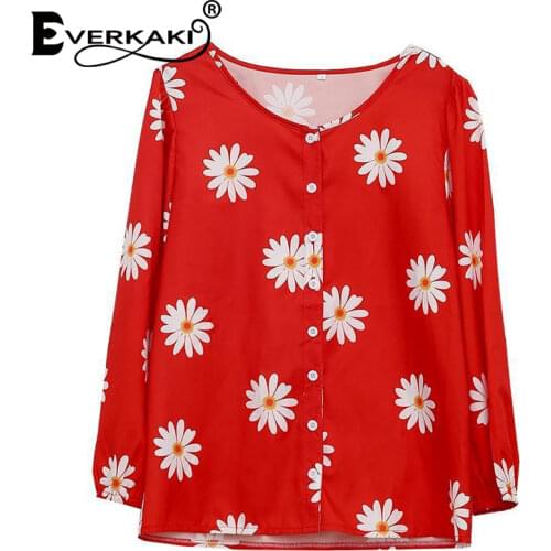 Блузки с цветами Everkaki China At AliExpress