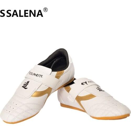 Adults Taekwondo Shoes Men Sports Soft Breathable Kung Fu Shoes Women Non-Slip Soft Oxford Professional Shoes AA11876