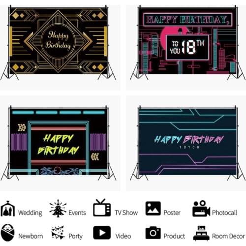 Cool Cyberpunk Style Backdrop Child Birthday Party Room Decoration Photography Studio Photo Kids Baby Custom Vinyl Background