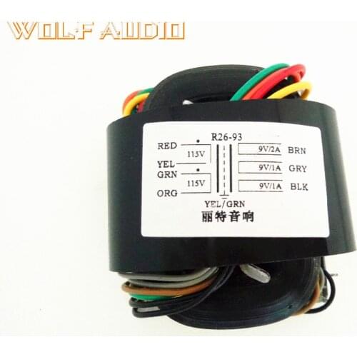 LITE 115V 230V International Voltage R26-93 40W R Core Transformer 0-9X2(1A).0-9(2A) For Headphone Preamp DAC Amplifier