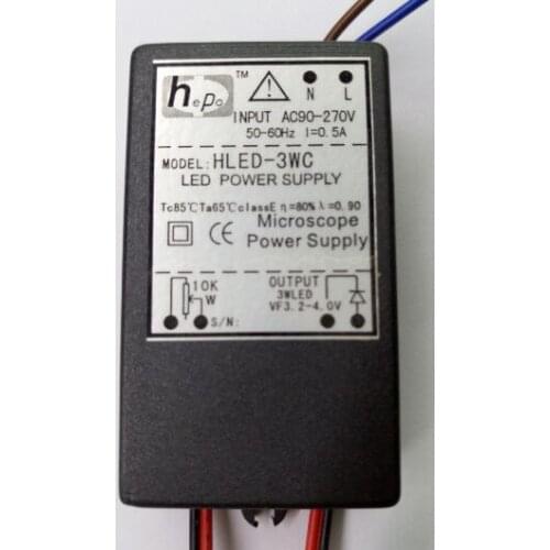 Microscope power module HLED-3W HLDE-3WC 3W 1WLED dimming power supply, 3W LED lamp bead