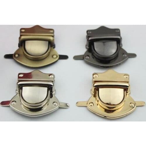 Mix 2Pcs bag Locks hardware Accessories duck tongue metal lock switch lock Travel Accessory Safety anti-theft Gold/silver