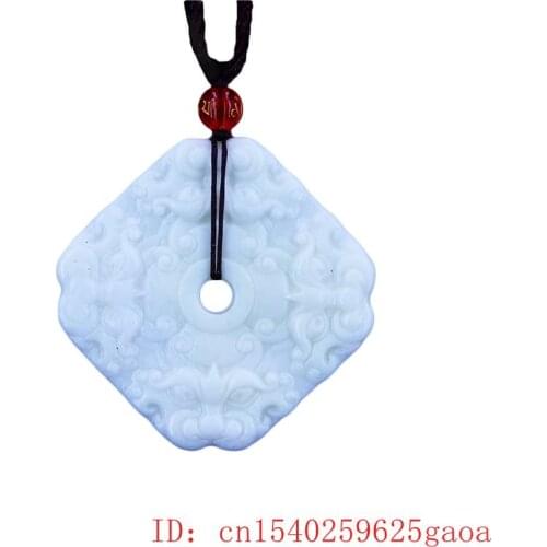 Jade Tiger Pendant Necklace Chinese Double-sided Jewelry Charm Amulet Natural for Fashion Men Women Gifts Carved Green