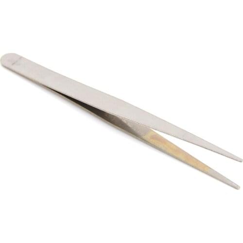 2018 New 1pcs 12cm Straight Tweezers DIY High Quality Stainless Steel Hand Tools Fine Point Silver Tone PoInty Tweezers