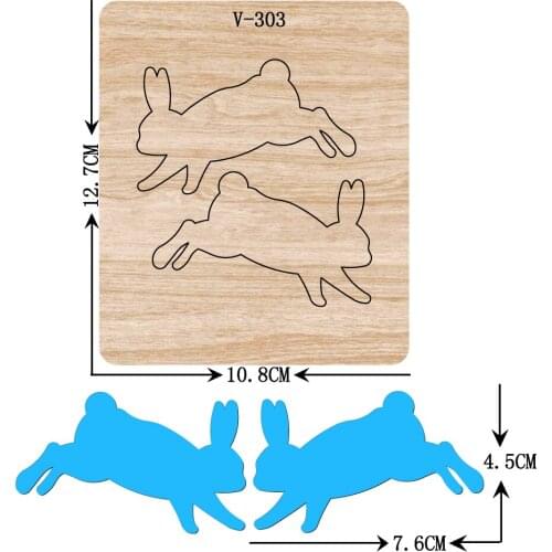 New Rabbit wooden dies cutting dies for scrapbooking /Multiple sizes /V-303