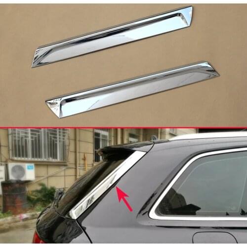 Rear Wing Trim For Audi Q7 (4M) 2016 2017 2018 Glossy Chrome Trunk Tailgate Spoiler Molding Cover