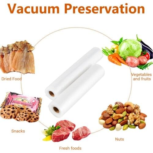 Kitchen Food Vacuum Sealer Bags Rolls Plastic Vacuum Food Rolls to Keep Food Fresh Transparent Vacuum Packaging Rolls Storage