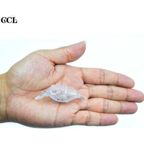 CCLTBA 10pcs/lot Blank Crank Bait 5.5cm 7g Floating Hard Lures Wobblers Unpaint Crank Baits Fishing Tackle