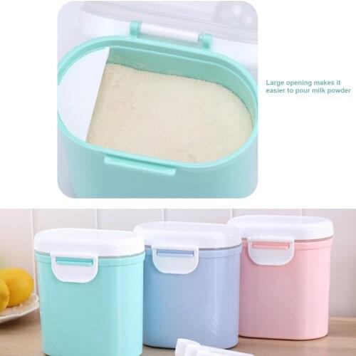 Simple Portable Baby Food Storage Box Newborn Cereal Milk Powder Container Case Outdoor Feeding Accessories With Spoon