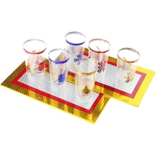 Six Cups From Two Plates - Magic Trick,Card,Satge Magic props,Magic Accessories,Gimmicks,Close-up