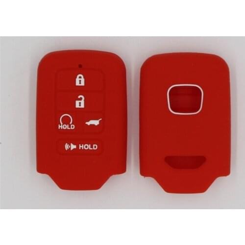 2PC Silicone Rubber key fob case cover Protect skin hood For Honda for Accord Civic Pilot CRV for Acura Spirior flip remote key