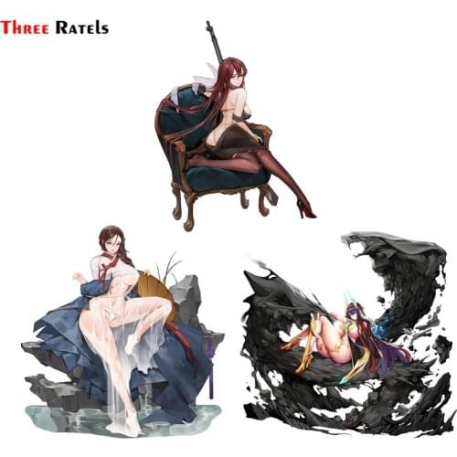 Three Ratels F28 Anime Game Sex Girl Last Origin Car Body Sticker Pvc Figure Decal