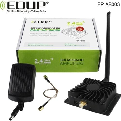 EDUP EP-AB003 8000mW 39dBm 2.4Ghz Wifi Wireless Broadband Amplifier Router Power Range IEEE 802.11b/g/n WiFi Signal Booster