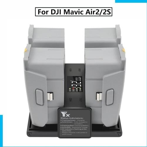 4in1 Charger Battery for DJI Mavic Air2/2S Charging Hub Portable Smart Intelligent LED Drone DJI Mavic Air 2/2S Battery Charger
