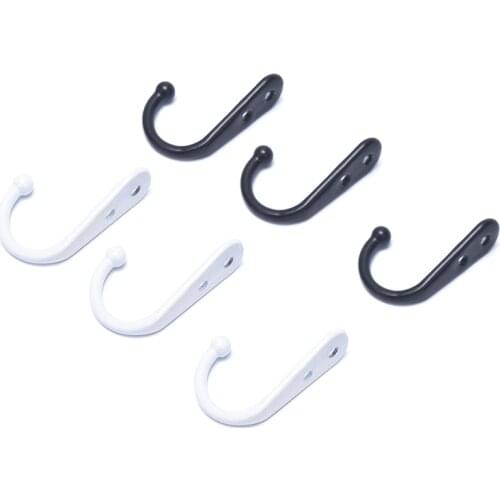1pc Vintage Double Hole Eye-catching Coat Hooks Metal Clothes Bathroom Wall Hanger Door Hook For Clothes Hat Bag Hanging