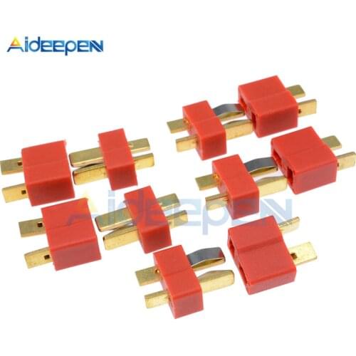 10Pcs 5Pairs T Plug Male & Female Deans Connectors Deans Style For RC LiPo Battery