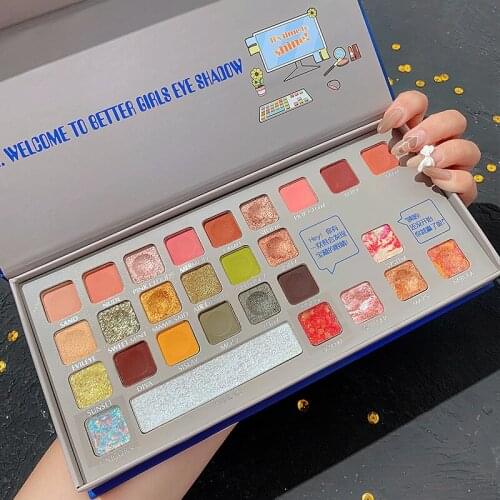 18/28 Colors Keyboard Eye Shadow Palette Waterproof Sweat-proof Not Easy To Smudge Eyeshadow Girl Party Summer Makeup TSLM1
