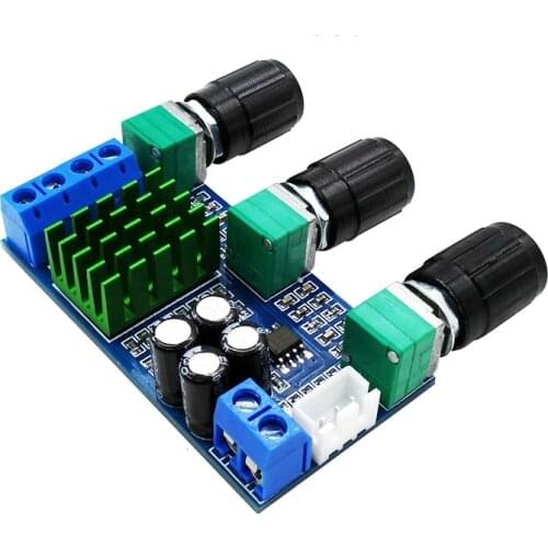 80W * 2 TPA3116D2 XH-M567 DC12-24V 2-channel digital audio amplifier circuit board, treble bass adjustment 5532 preamplifier