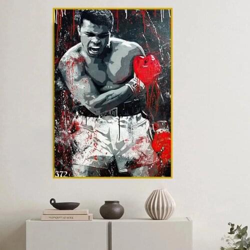 Muhammad Ali Boxing Inspirational Posters Prints Abstract Canvas Painting Wall Picture for Living Room Home Wall Decration