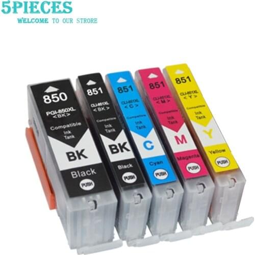 LuoCai PGI-850 CLI-851 Compatible Ink Cartridges For Canon MG5480/MG6400/MG7180/IP7280/Ip8780/MG5580 PGI850 CLI851 Ink Printers