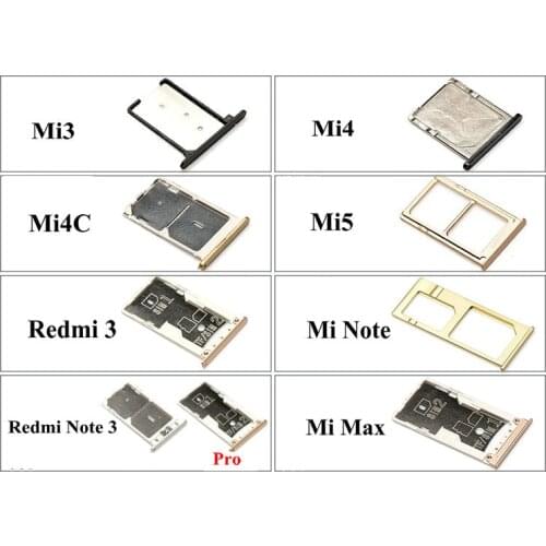 QiAN SiMAi 1PCS New Sim Card Slot Tray Holder Replacement Parts For Xiaomi Mi Note Mi5C Mi5X Redmi 3 3s Note 3 Phone