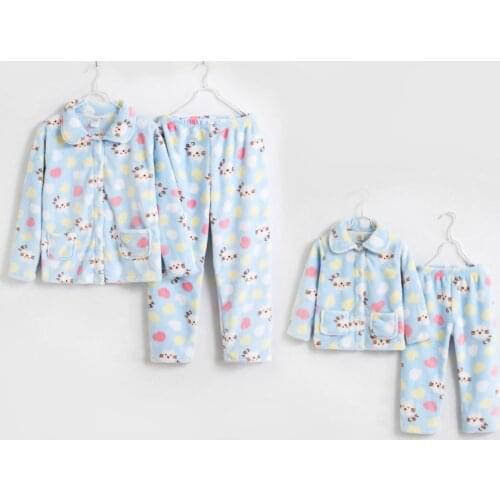 Baby Pyjamas Family Matching Clothes Christmas Pajamas Mommy and Me Clothes Flannel Warm Winter Sleepwear Children Boys Pajamas