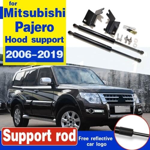 For Mitsubishi Pajero 2006-2019 Car Hood Cover Support Hydraulic rod Lift Strut Bars Spring Shock Absorber Bracket Styling