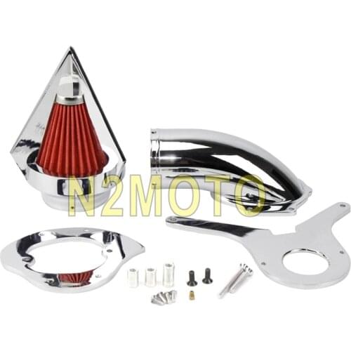 For Honda Shadow Aero 750 Motorcycle Chrome Aluminum Cone Spike Air Cleaner Kit Washable Intake Air Filter