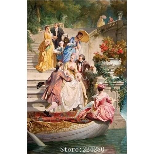 Oil Painting Counted Cross Sewing Kits Needlework Crafts 14 ct DIY Art Handmade Home Decor