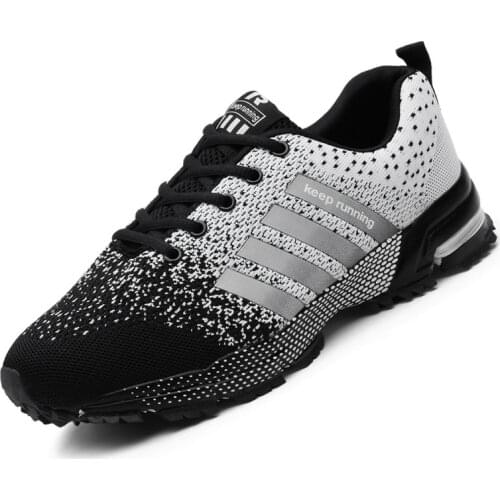 2021 Marathon Running Shoes for Men Women Super Lightweight Walking Jogging Sport Sneakers Breathable Athletic Running Trainers