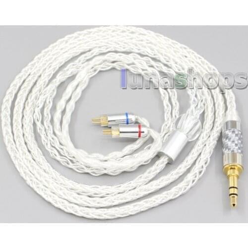 LN006553 2.5mm 4.4mm 8 Core Silver Plated OCC Earphone Cable For Gorilla Ears/Noble Audio/Lime Ears In-Ear Monitors