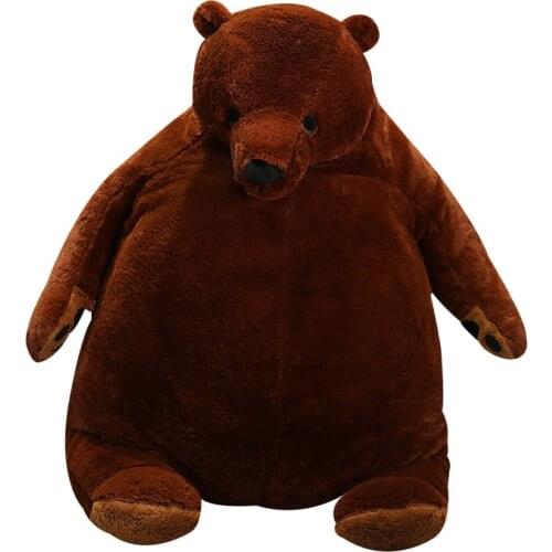 60cm/100cm Cute Gloomy Bear Toy From Ike A Teddy DJUNGELSKOG Plush Toys Stuffed Animal Brown Bear Skog Hugging Pillow Kids Gift
