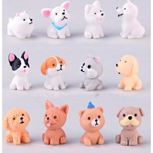 Mini Resin Dog Modern Miniature Home Desk Decor Decoration Accessories Fairy Garden Figurines Feng Shui Animals Christmas DIY