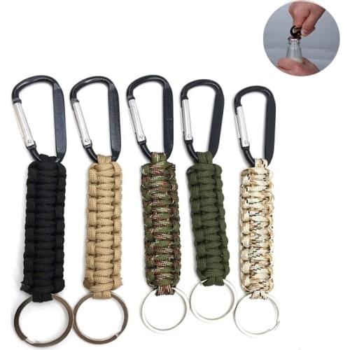 Fashion Outdoor Umbrella Rope Keychain Climb Keychain Tactical Survival Tool Carabiner Hook Cord Backpack Buckle Carabiner