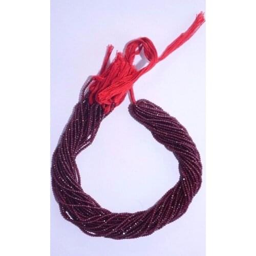 NEW 2-3 mm Natural Garnet faceted stone Beads 13'' strand 1 AAA* Free shipping