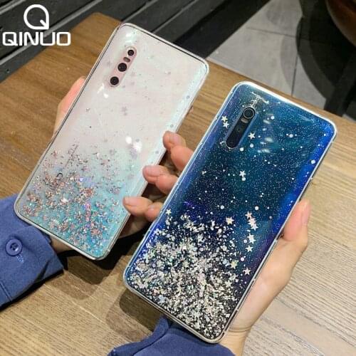 Bling Glitter Clear Case For Huawei P40 P30 P20 Mate Honor 20 30 Pro 10i 10 i 9 Lite 8X P Smart 2019 Star Sequin Soft Back Cover
