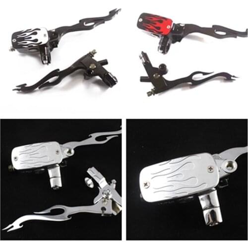 7/8" 22mm Handlebar Flame Hand Brake Master Cylinder Clutch Lever Motorcycle For Harley Honda Yamaha Suzuki Kawasaki Cruiser Atv
